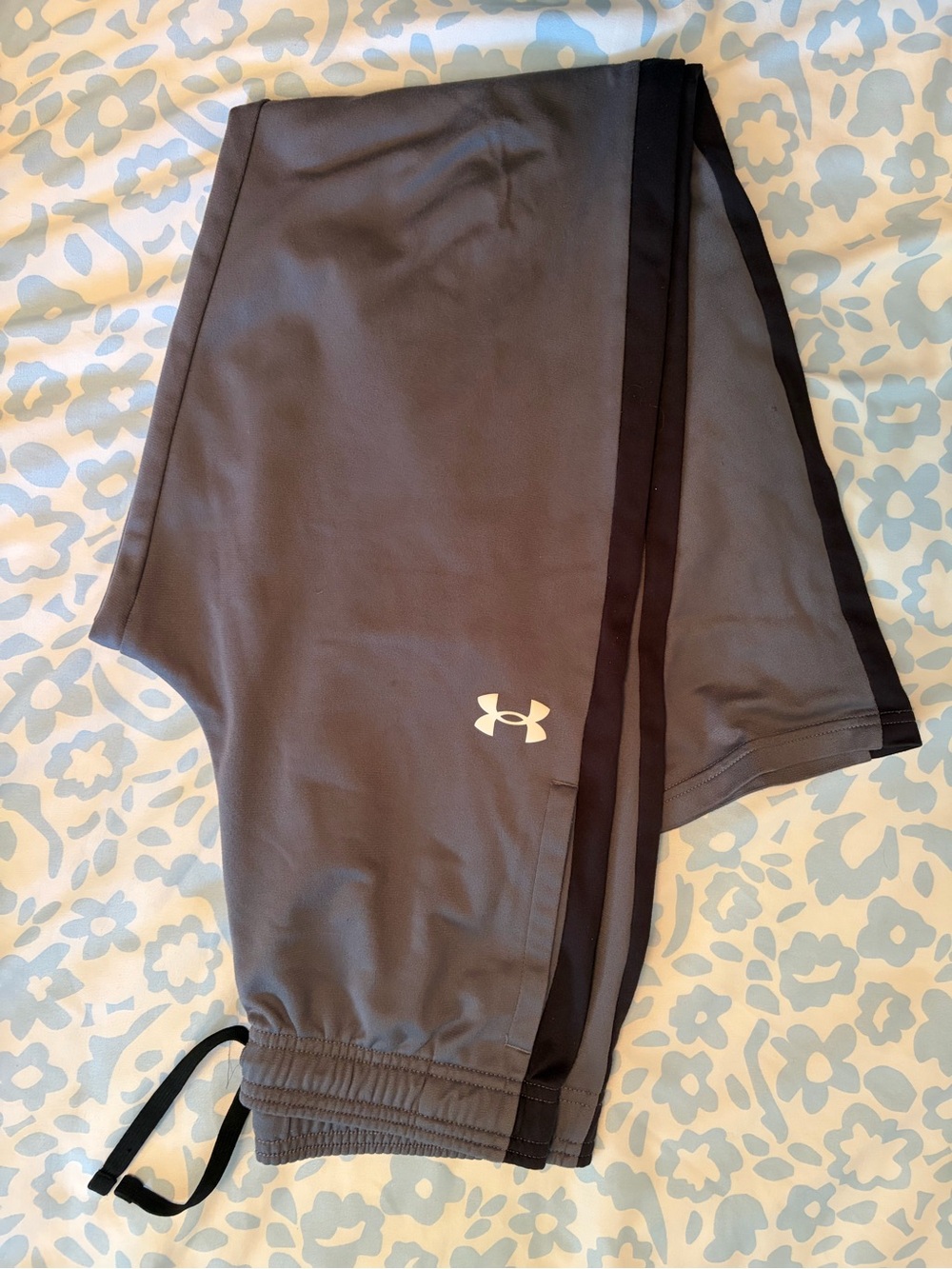 Under Armour Gray Shorts with Black Side Stripe